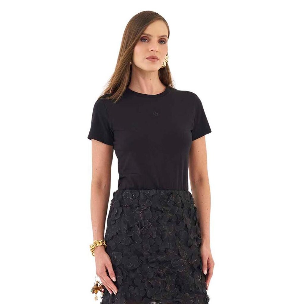 Blusa Colcci Slim Basic Manga Curta