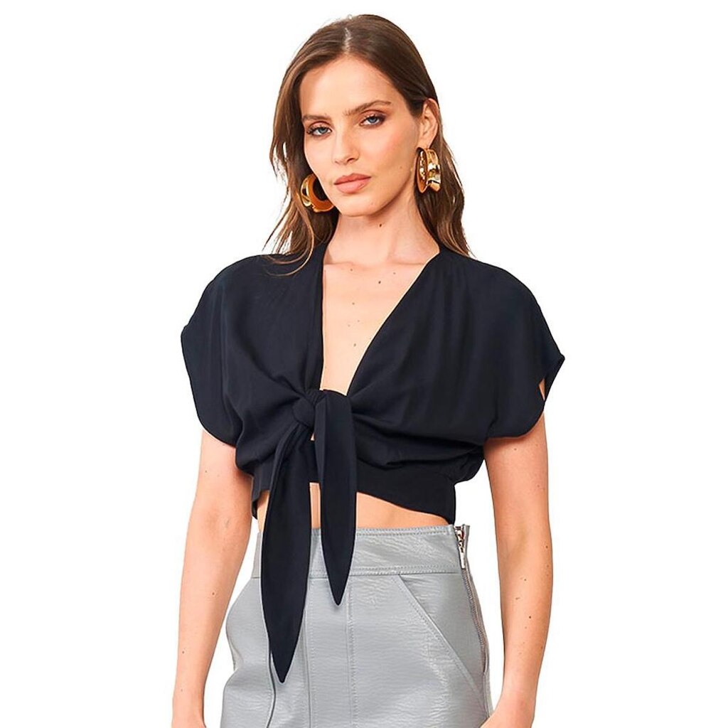 Blusa Colcci Slim Com Amarração Frontal Feminino