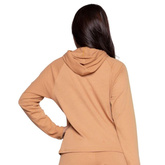 Blusa Comfy Canelada Serra e Mar Modas Com Capuz Frio Roupa Para Inverno Moda Casual