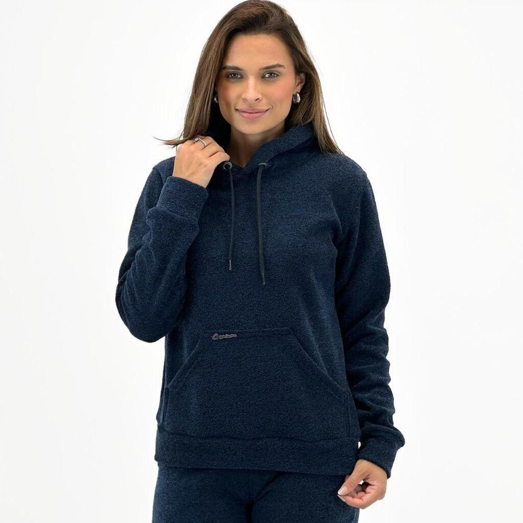 Blusa Cranium Walk Fechada em Bouclê Canguru Feminina