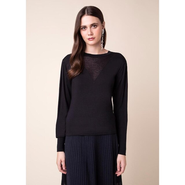 Blusa Creponada Preto G