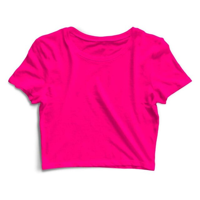 Blusa Cropped Blusinha Camiseta Feminina Lisa
