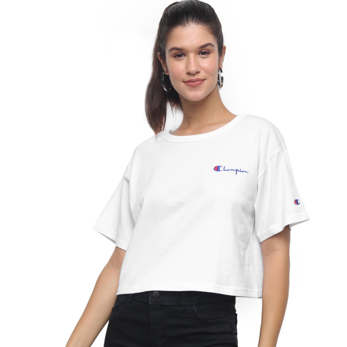 blusa cropped bordado