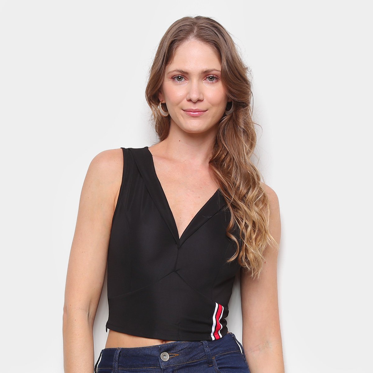 Blusa Cropped Eagle Rock Decote V Feminina - Preto é ruim? Blusa Cropped Eagle Rock Decote V Feminina - Preto é boa?