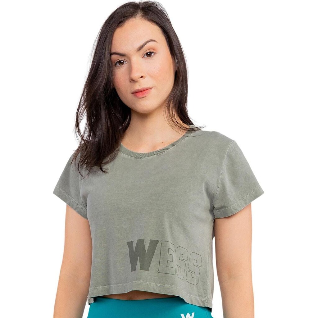 Blusa Cropped Fitness Wess Clothing Stoned - Feminino