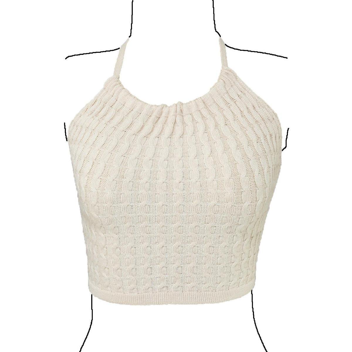 Menor preço em Blusa Cropped Frente Única Top - Mod Trança