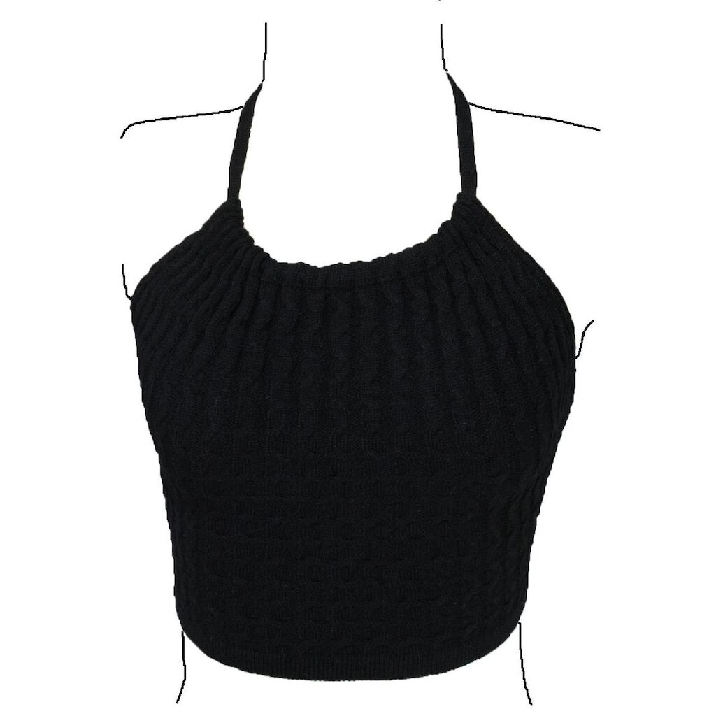 Blusa Cropped Frente Única Top - Mod Trança
