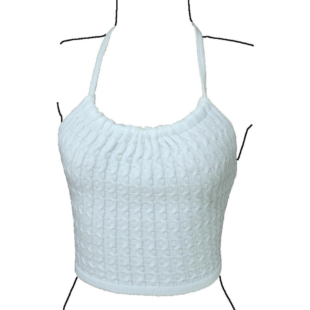 Blusa Cropped Frente Única Top - Mod Trança