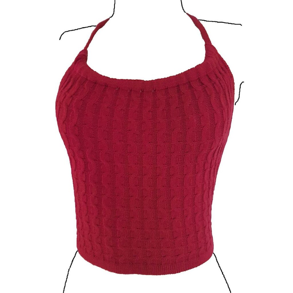 Blusa Cropped Frente Única Top - Mod Trança