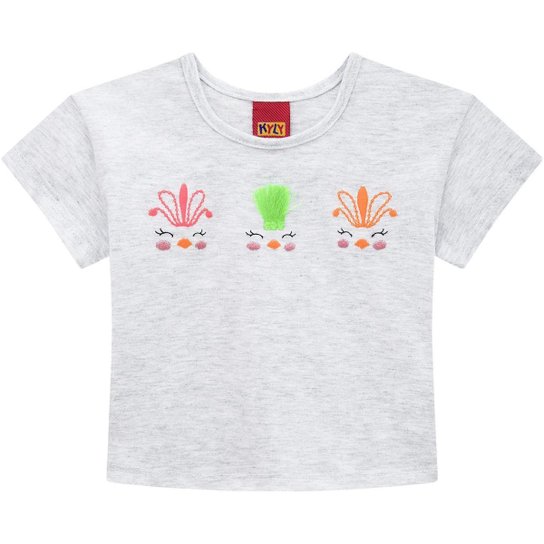 Blusa Cropped Infantil Menina Kyly