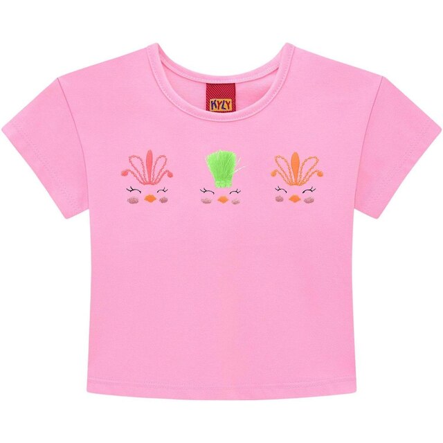 Blusa Cropped Infantil Menina Kyly