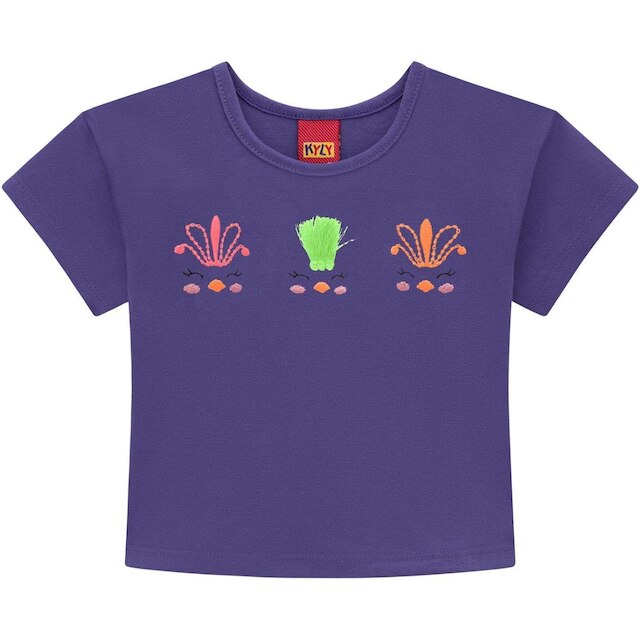 Blusa Cropped Infantil Menina Kyly