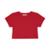 Blusa Cropped Infantil Ribana Canelada Trick Nick Vermelho - Vermelho