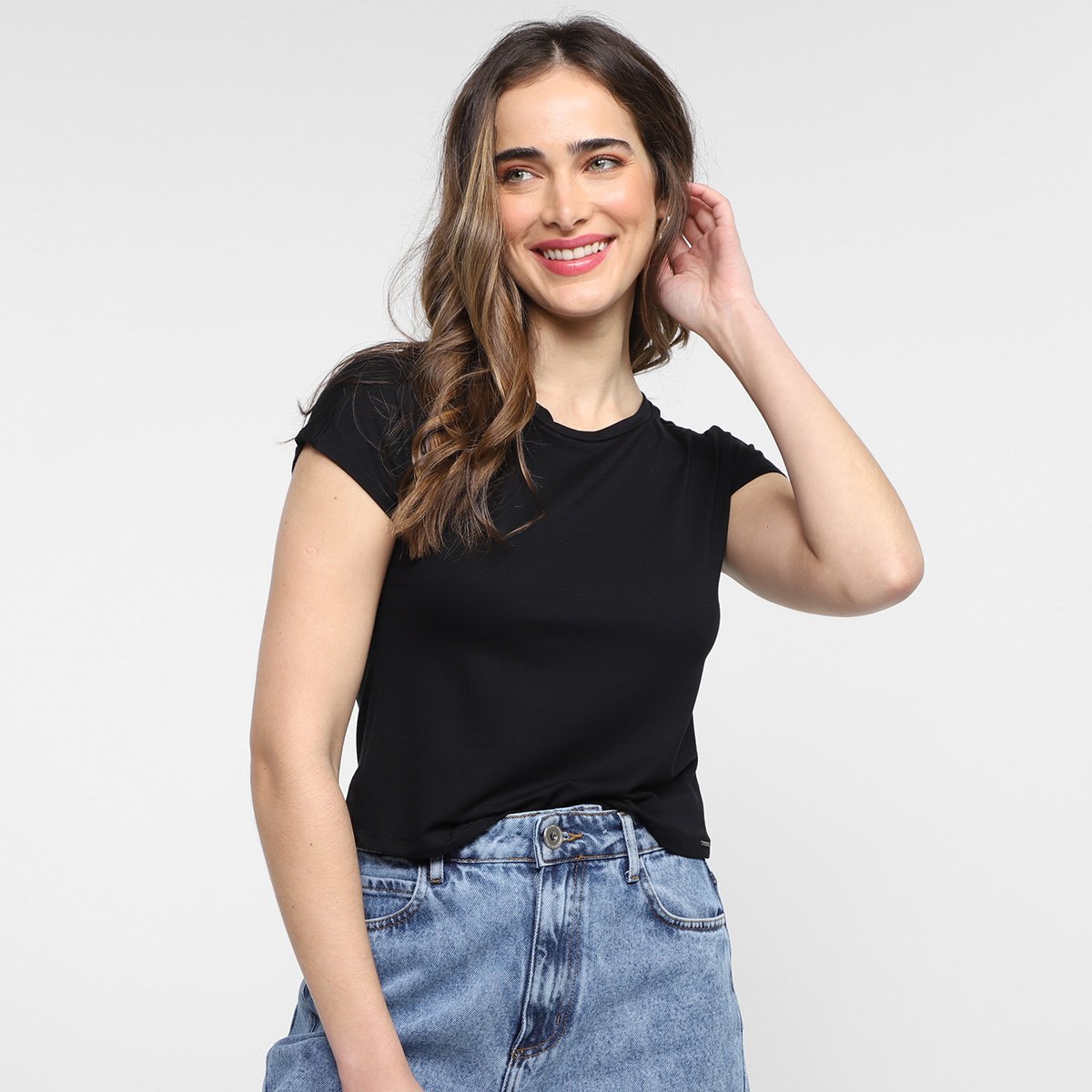 Blusa Cropped Lunender Básica Feminina - Preto é boa?