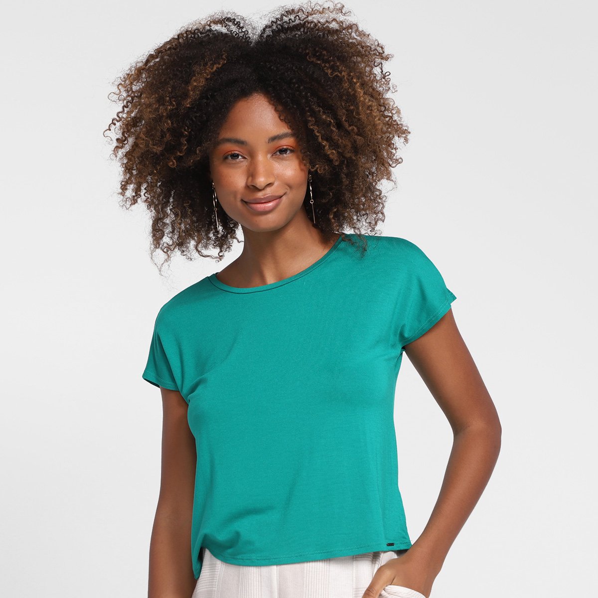 Blusa Cropped Lunender Básica Feminina - Verde é boa?