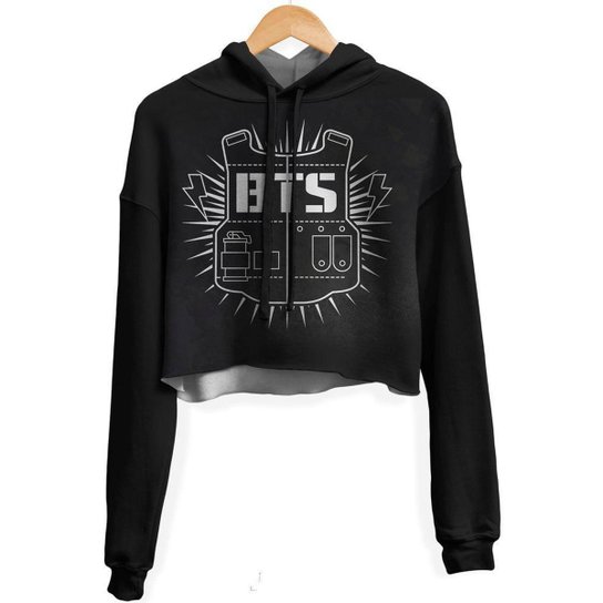 Blusa Cropped Moletom feminina Over Fame BTS md06 GG Zattini