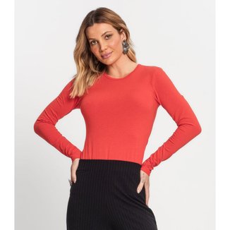 Blusa De Cotton Básica Feminina Kohmar Laranja