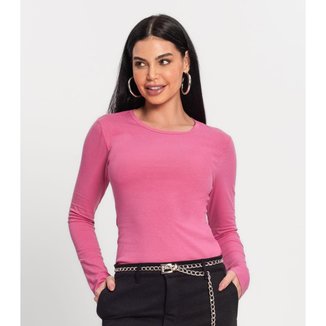 Blusa De Cotton Básica Feminina Kohmar Rosa