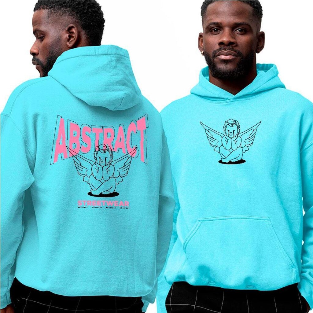 Blusa De Frio Moletom‎ Angel Sad Abstract Streetwear