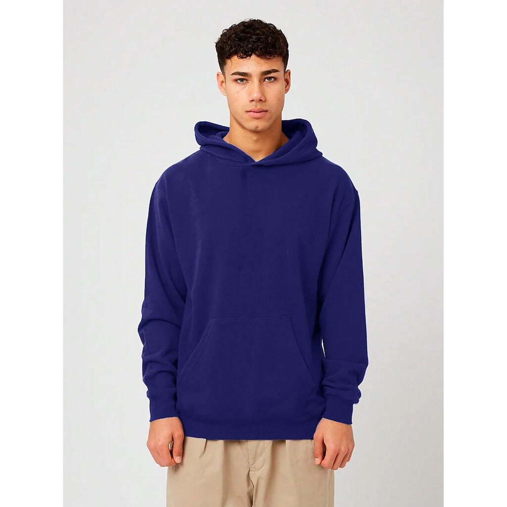 Blusa de Frio Moletom Canguru Masculina com Capuz Slim Fitness
