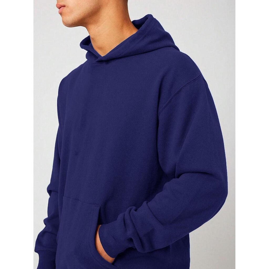 Blusa de Frio Moletom Canguru Masculina com Capuz Slim Fitness