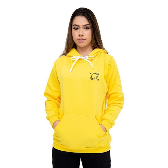 Blusa de Frio Moletom Em Algodão Feminino Planeta Casual Zattini