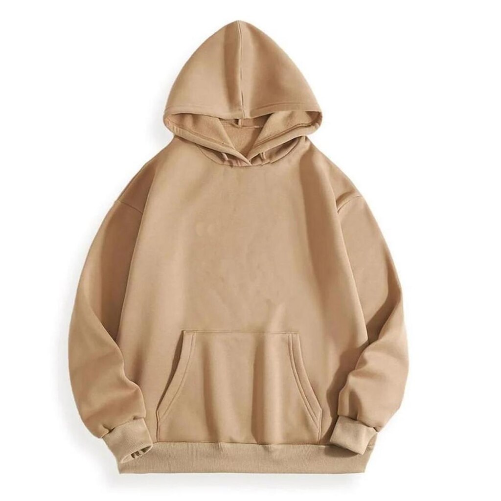 Blusa De Frio Moletom Liso Bolso Capuz Estilo Canguru Moleton Casual Casaco Algodão Quente Confortáv