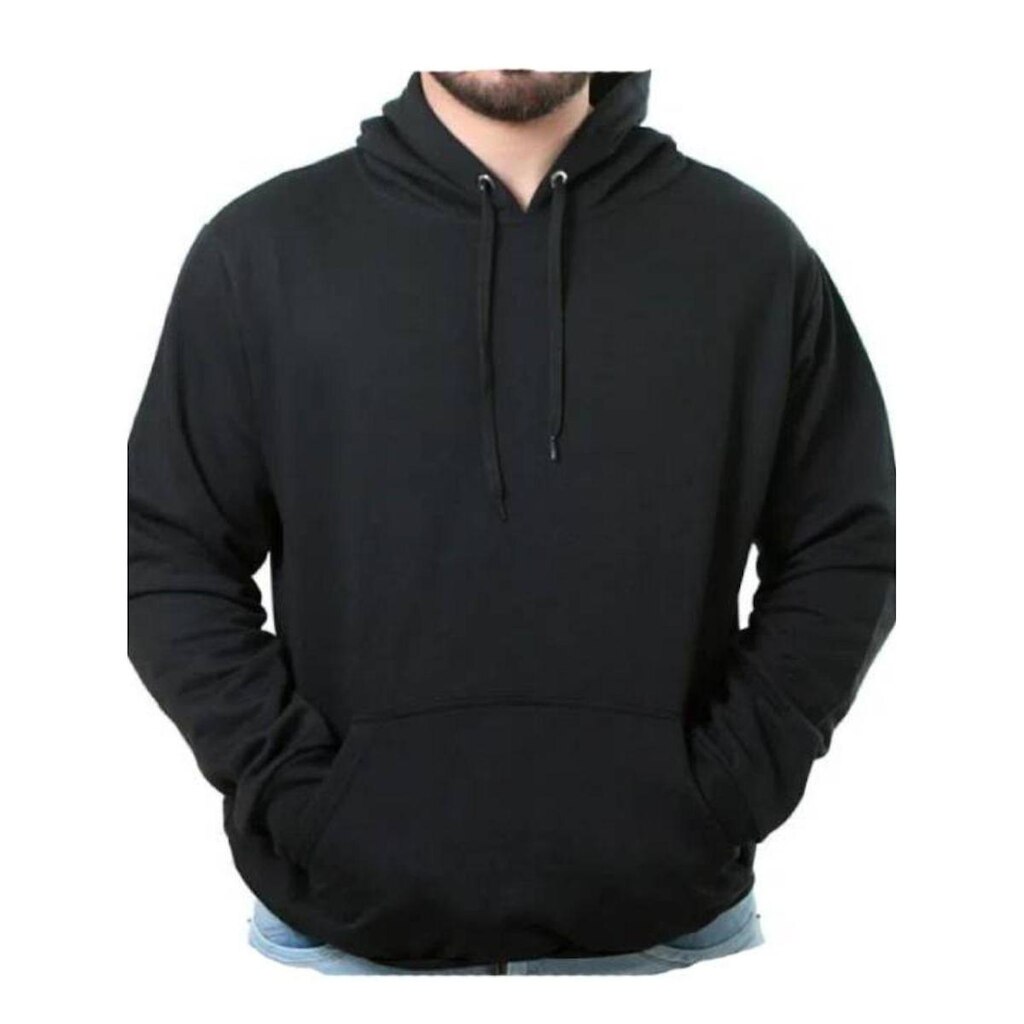 Blusa De Frio Moletom Liso Bolso Capuz Estilo Canguru Moleton Casual Casaco Algodão Quente Confortáv