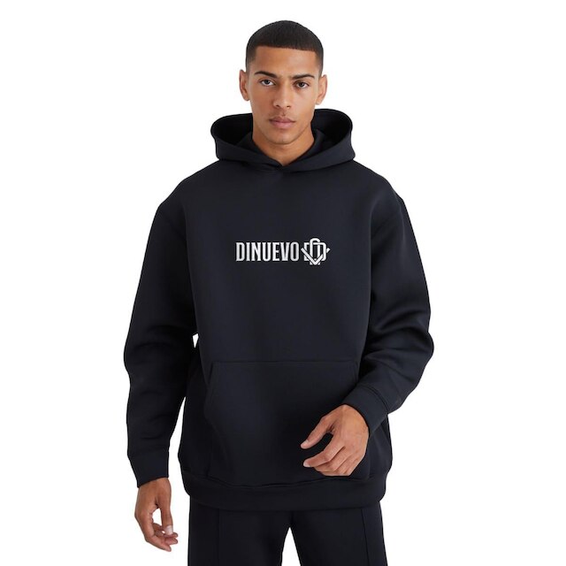 Blusa de Moletom Canguru Big Logo DiNuevo Preto