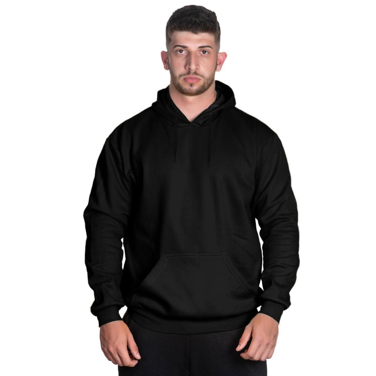 Blusa De Moletom Canguru Casaco De Frio Liso Menor preço em Blusa De Moletom Canguru Casaco De Frio Liso