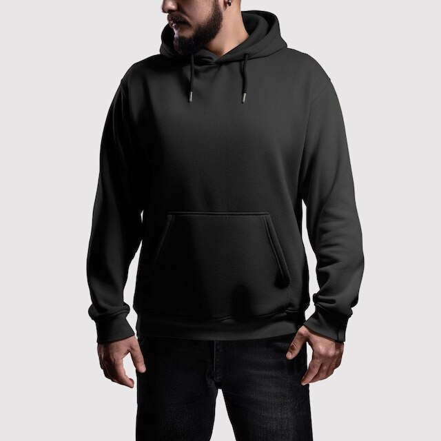Blusa De Moletom Canguru Com Capuz Casual Flanelado