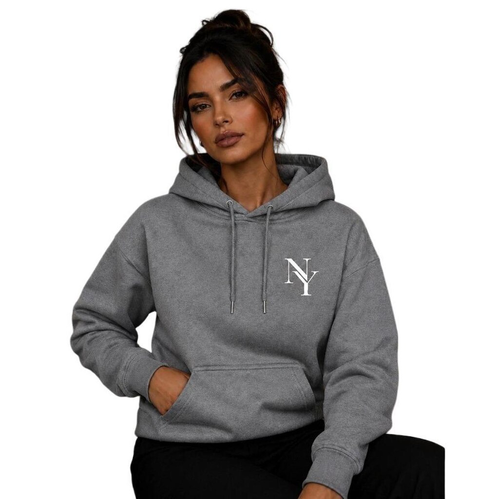 Blusa de Moletom Canguru Feminino Capuz Ajustavel Blusa Frio