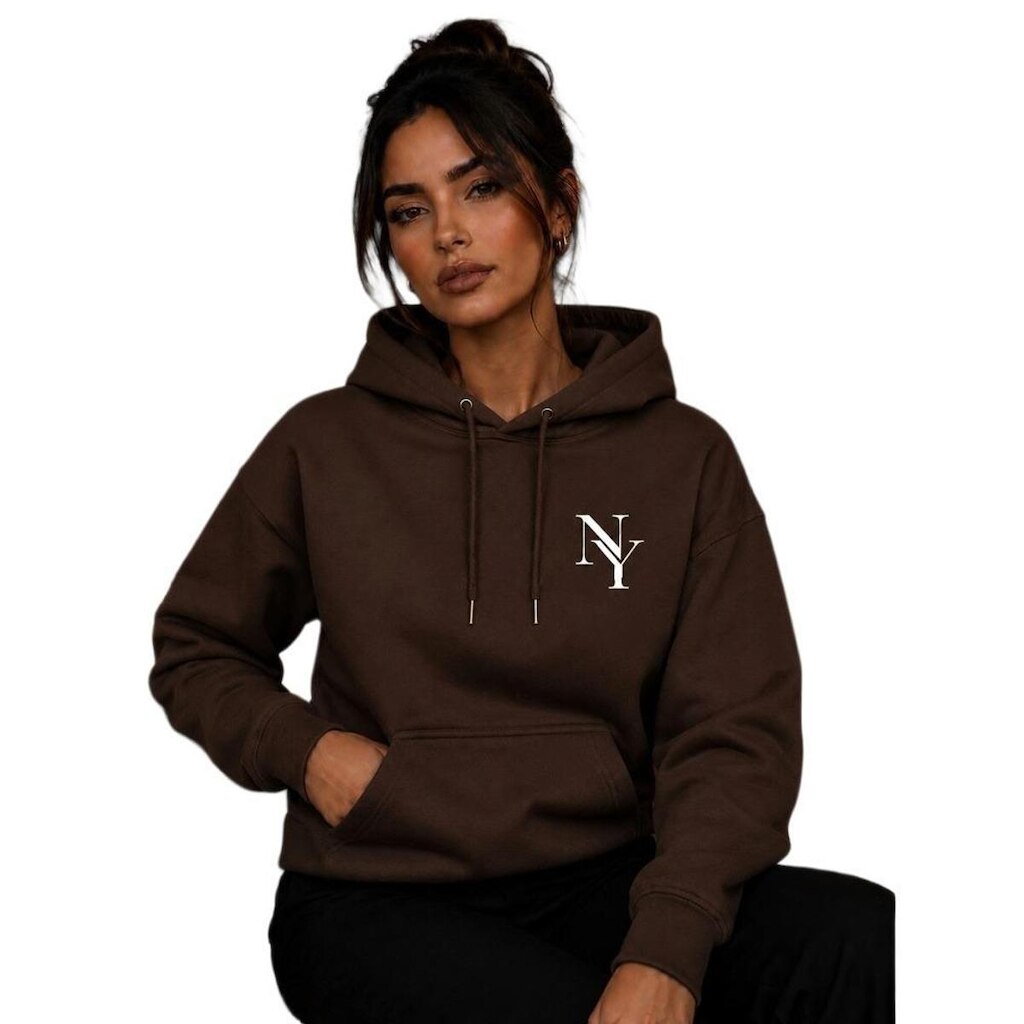 Blusa de Moletom Canguru Feminino Capuz Ajustavel Blusa Frio