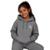 Blusa de Moletom Capuz Canguru Infantil Menina Escola Creche - Cinza