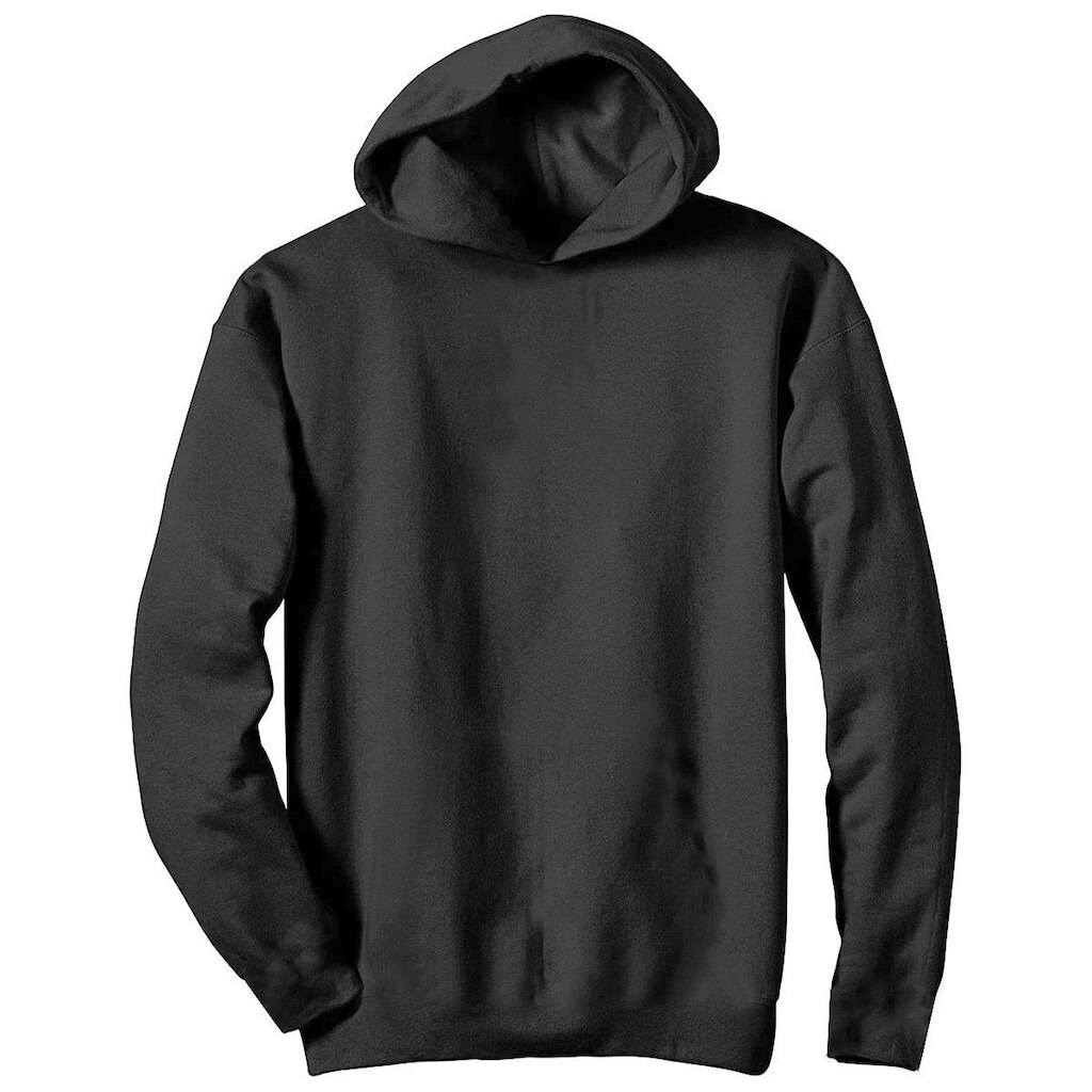 Blusa De Moletom Com Capuz E Bolso Canguru Sem Estampa