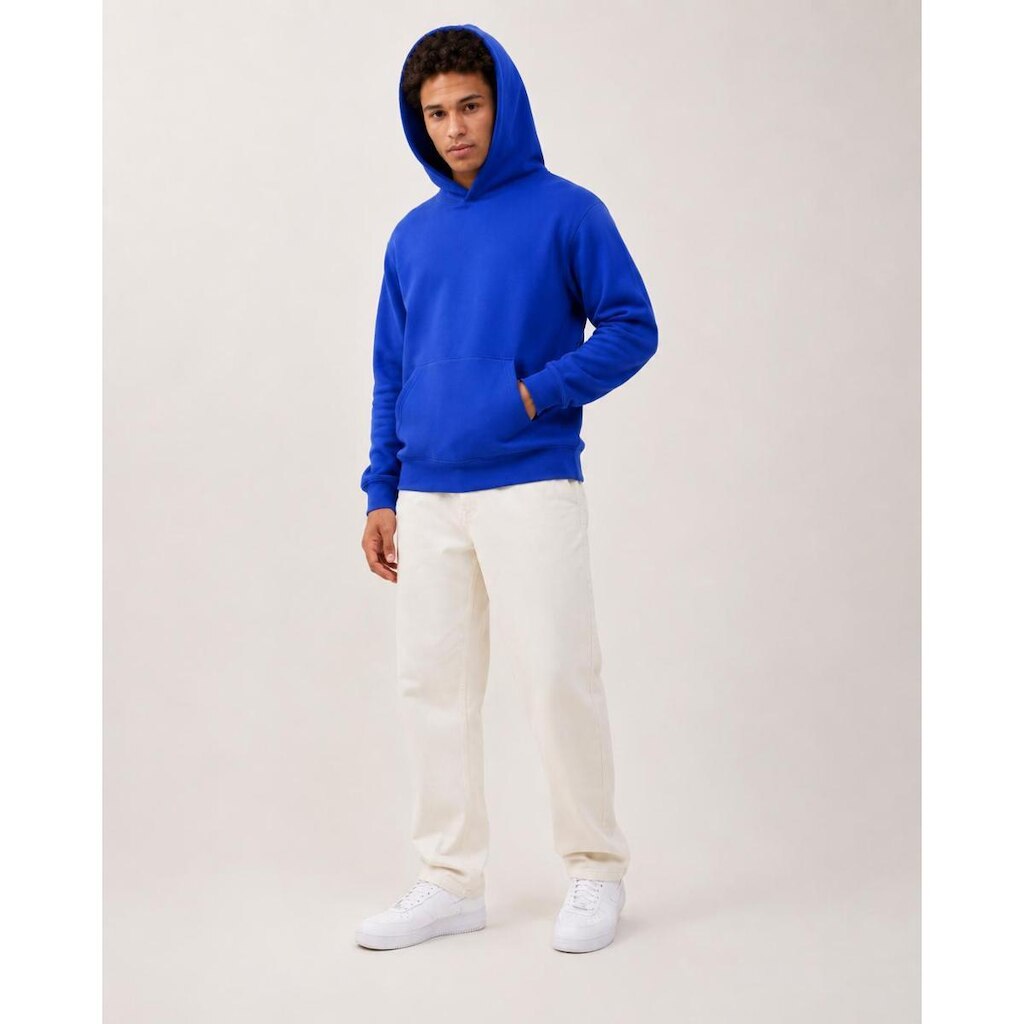 Blusa De Moletom Com Capuz E Bolso Canguru Sem Estampa