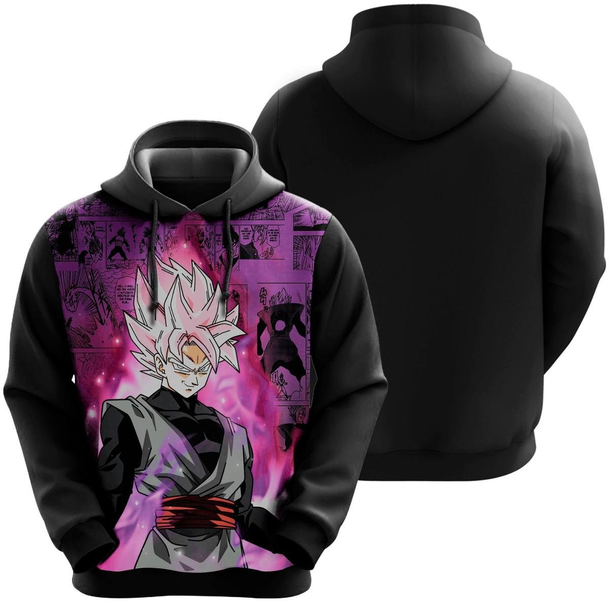 Blusa De Moletom Dragon Ball Goku Super Saiyajin Rose Anime