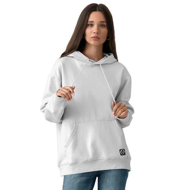 Blusa de Moletom Feminino Básico de Frio Canguru Flanelado