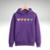 Blusa de Moletom Feminino Canguru Estampado Coração Moderno - Roxo
