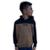 Blusa de Moletom Infantil Canguru com Capuz Gangster Inverno - Marrom+Preto