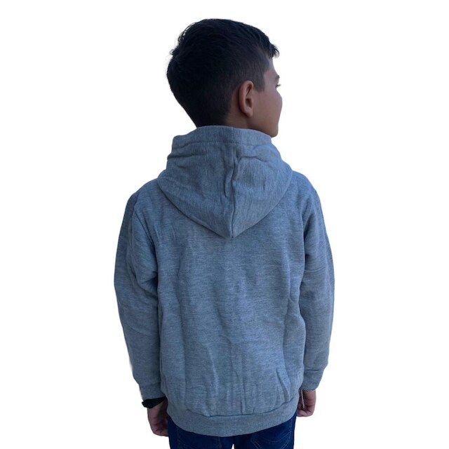 Blusa de Moletom Infantil Com Ziper e Capuz Gangster Inverno