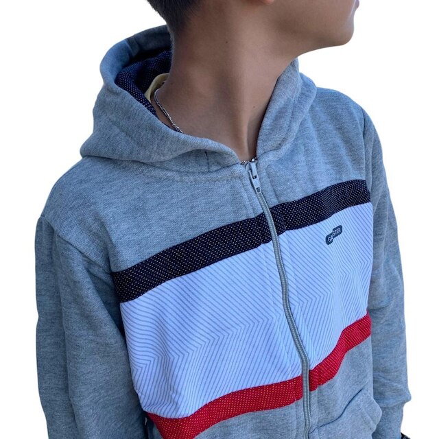 Blusa de Moletom Infantil Com Ziper e Capuz Gangster Inverno