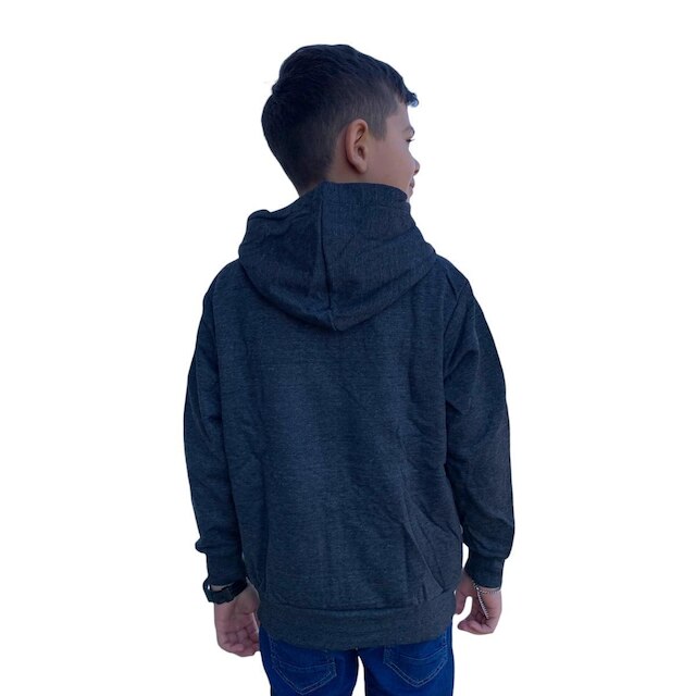Blusa de Moletom Infantil Com Ziper e Capuz Gangster Inverno