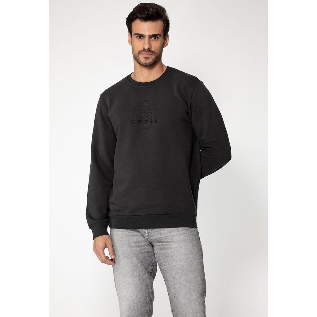 Blusa de Moletom Logo 4G Bordado Cinza Escuro