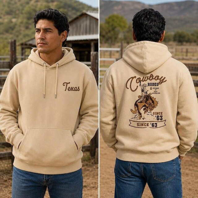 Blusa de Moletom Unissex Country Texas Algodão Flanelada
