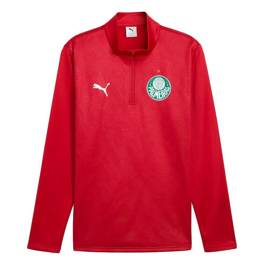 BLUSA DE TREINO PUMA PALMEIRAS WARM SE MASCULINO - VERMELHO GGGGGG