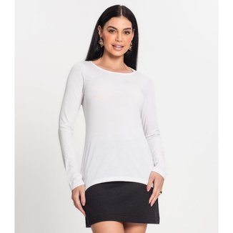 Blusa De Viscolight Básica Feminina Kohmar Branco