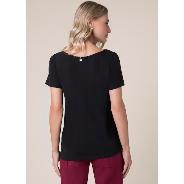 Blusa Decote Pedras Cinza mescla M