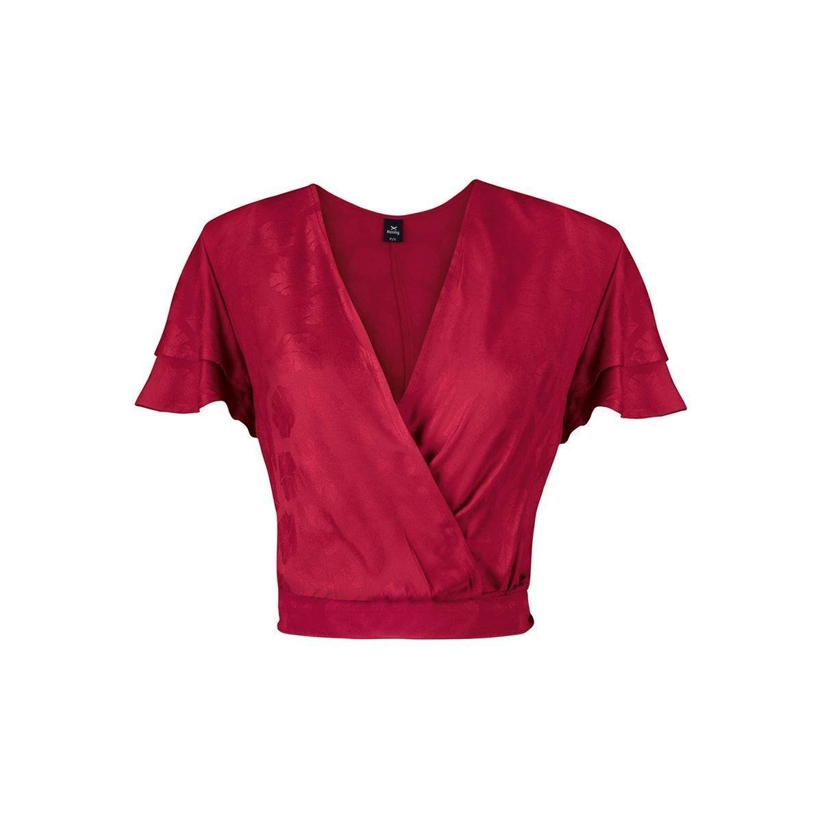 Blusa Decote V Transpassado Em Jacquard H7DTSE02EN5 Feminina