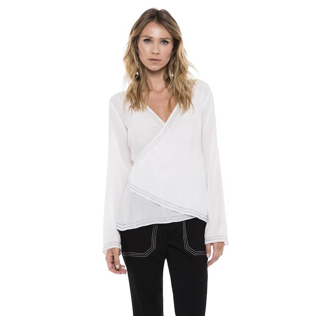 Blusa Detalhe Picueta Off white G